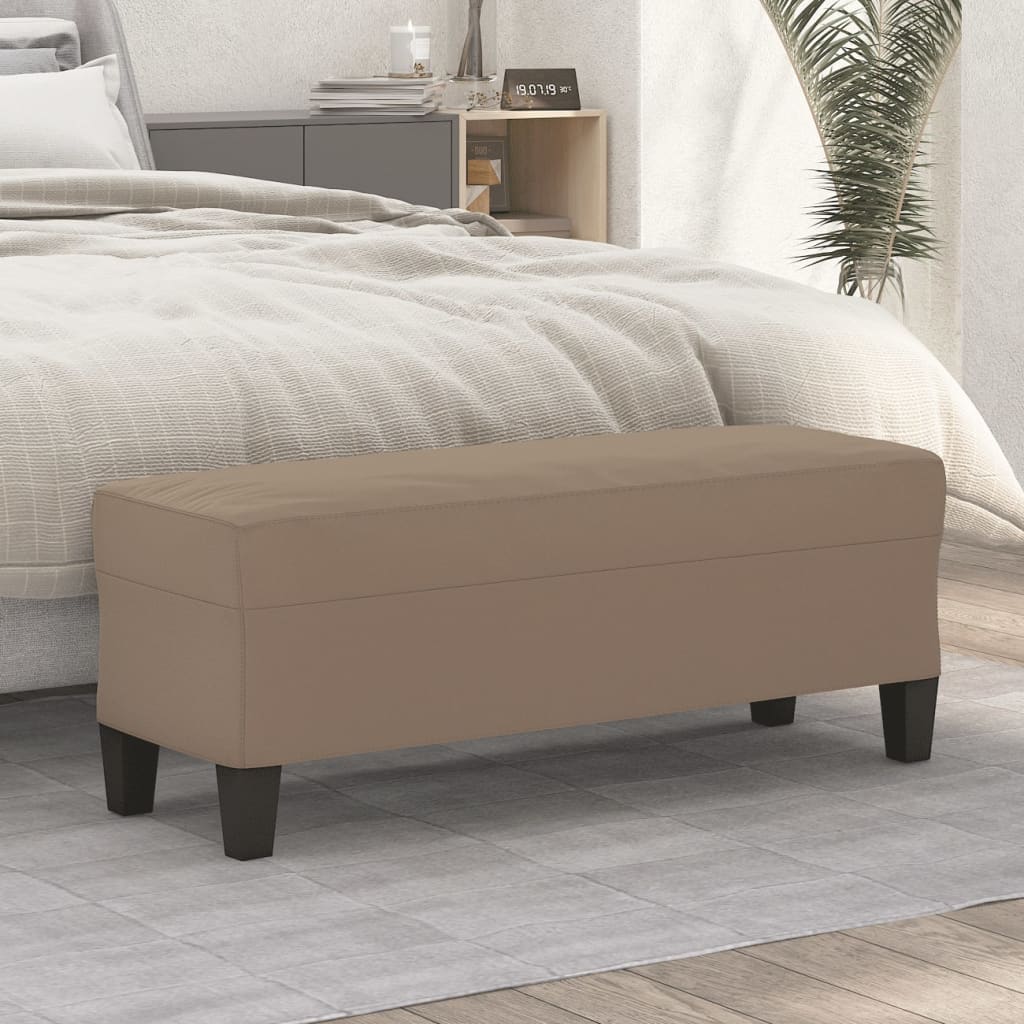 Bankje 100x35x41 cm microvezelstof taupe is nu te koop bij PeponiXL, paradijselijk wonen!