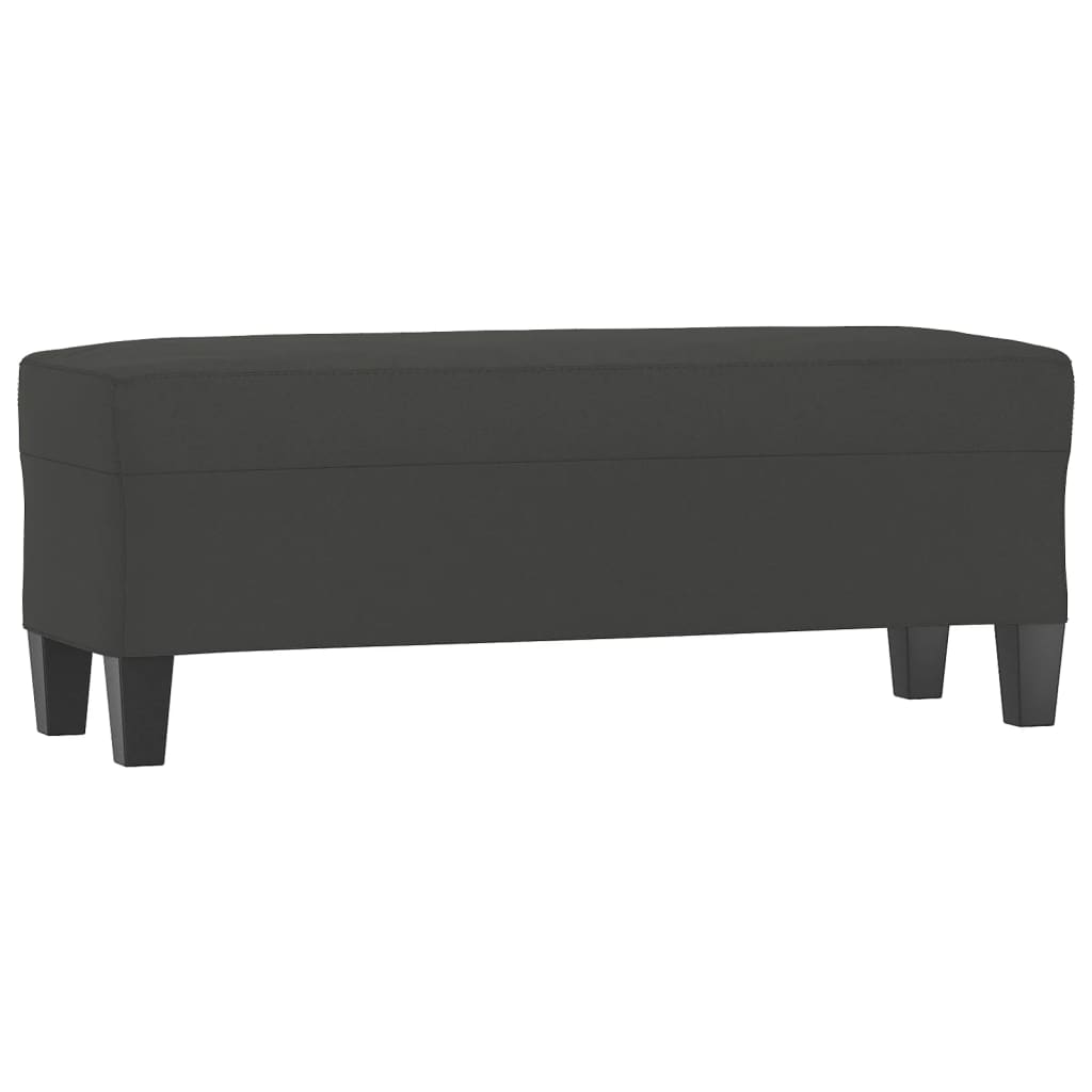 Bankje 100x35x41 cm microvezelstof donkergrijs is nu te koop bij PeponiXL, paradijselijk wonen!