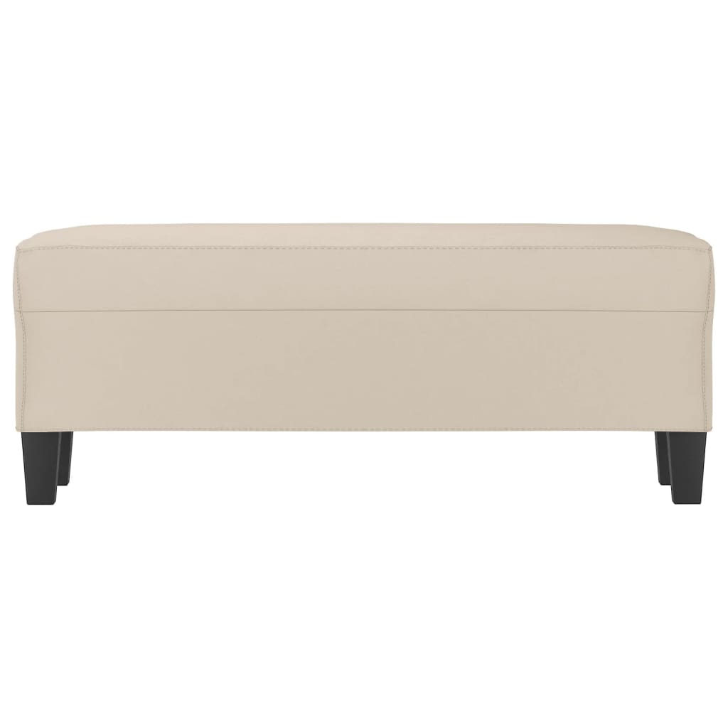 Bankje 100x35x41 cm microvezelstof crèmekleurig is nu te koop bij PeponiXL, paradijselijk wonen!
