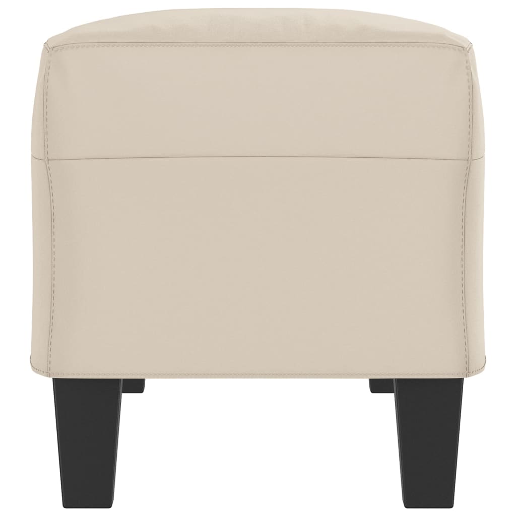 Bankje 100x35x41 cm microvezelstof crèmekleurig is nu te koop bij PeponiXL, paradijselijk wonen!