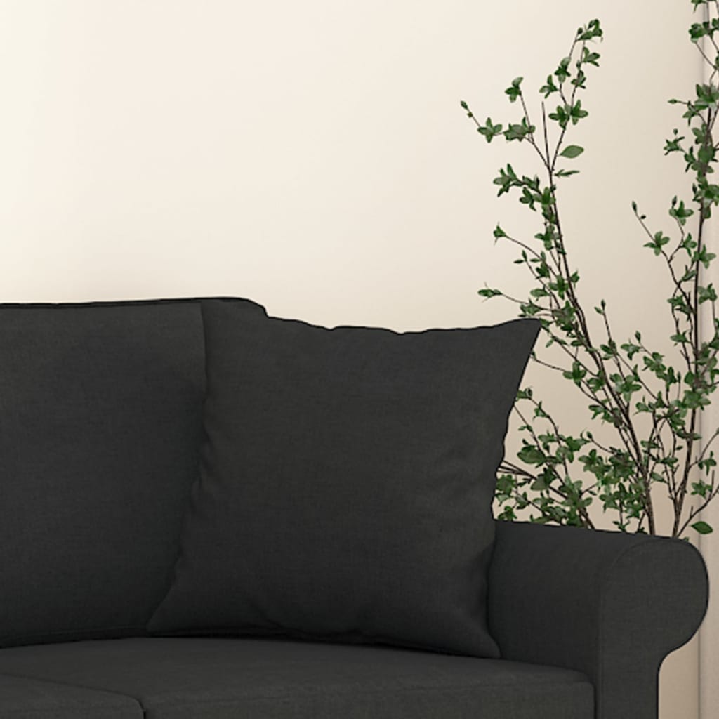 Sierkussens 2 st 40x40 cm stof zwart is nu te koop bij PeponiXL, paradijselijk wonen!
