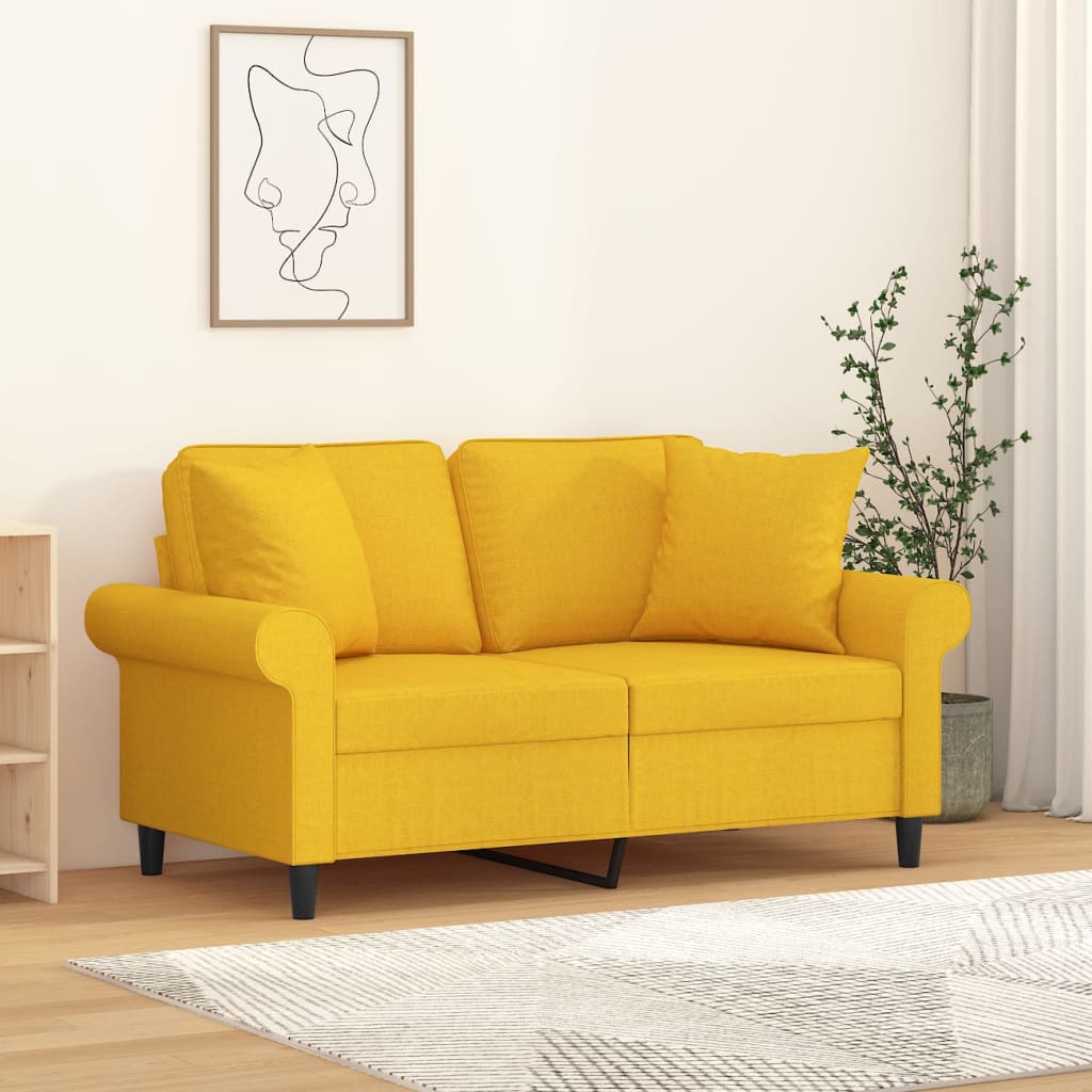 Sierkussens 2 st 40x40 cm stof lichtgeel is nu te koop bij PeponiXL, paradijselijk wonen!