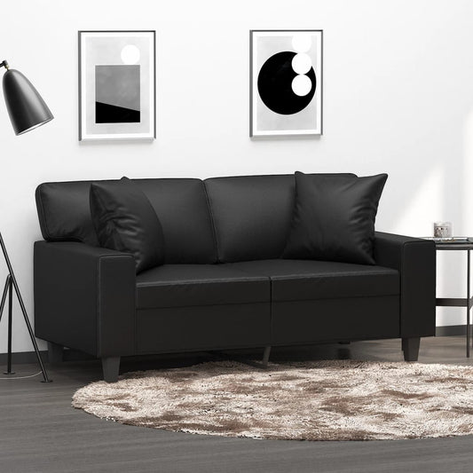 Sierkussens 2 st 40x40 cm kunstleer zwart is nu te koop bij PeponiXL, paradijselijk wonen!