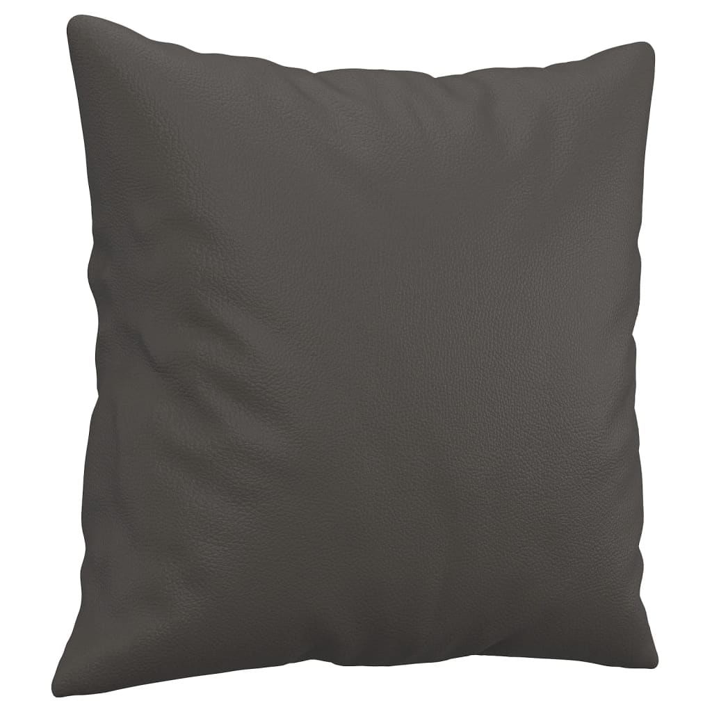 Sierkussens 2 st 40x40 cm kunstleer grijs is nu te koop bij PeponiXL, paradijselijk wonen!