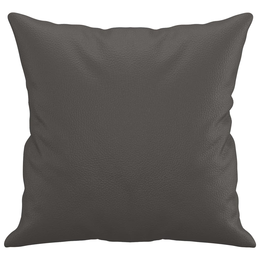 Sierkussens 2 st 40x40 cm kunstleer grijs is nu te koop bij PeponiXL, paradijselijk wonen!