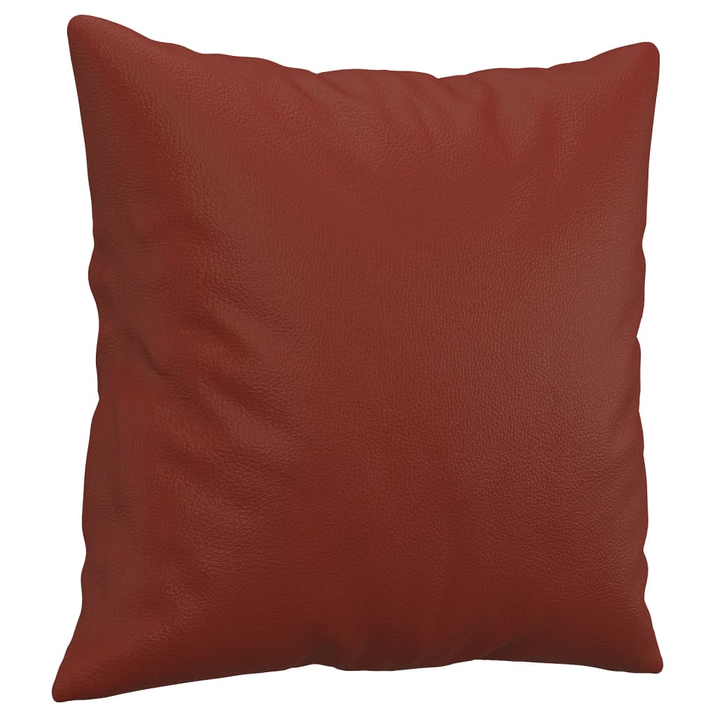 Sierkussens 2 st 40x40 cm kunstleer wijnrood is nu te koop bij PeponiXL, paradijselijk wonen!