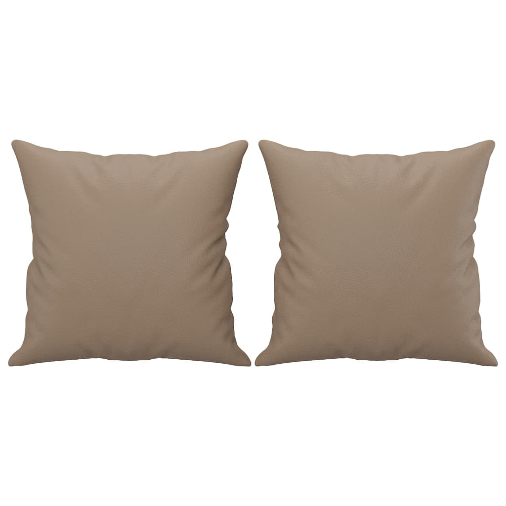 Sierkussens 2 st 40x40 cm kunstleer cappuccino is nu te koop bij PeponiXL, paradijselijk wonen!