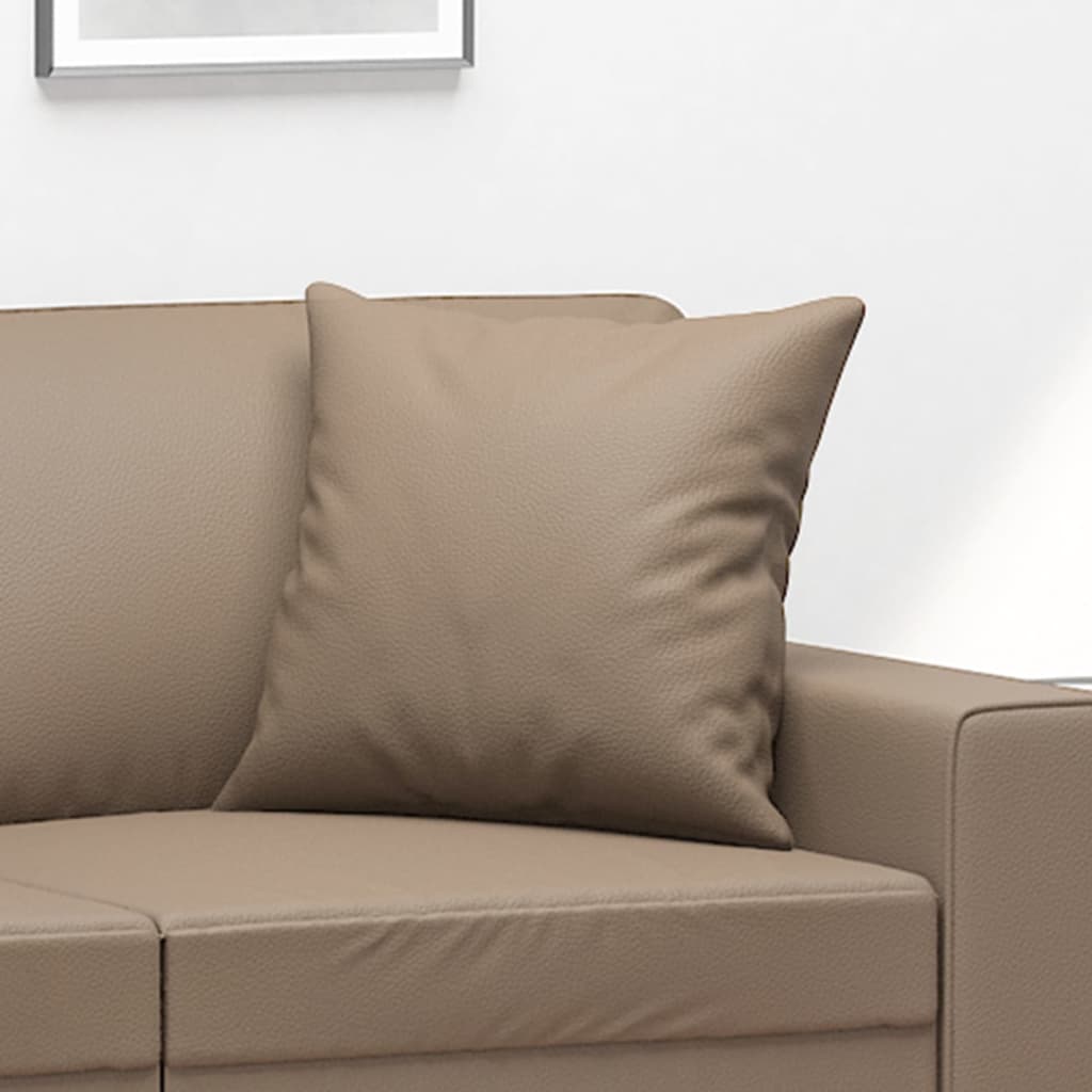 Sierkussens 2 st 40x40 cm kunstleer cappuccino is nu te koop bij PeponiXL, paradijselijk wonen!