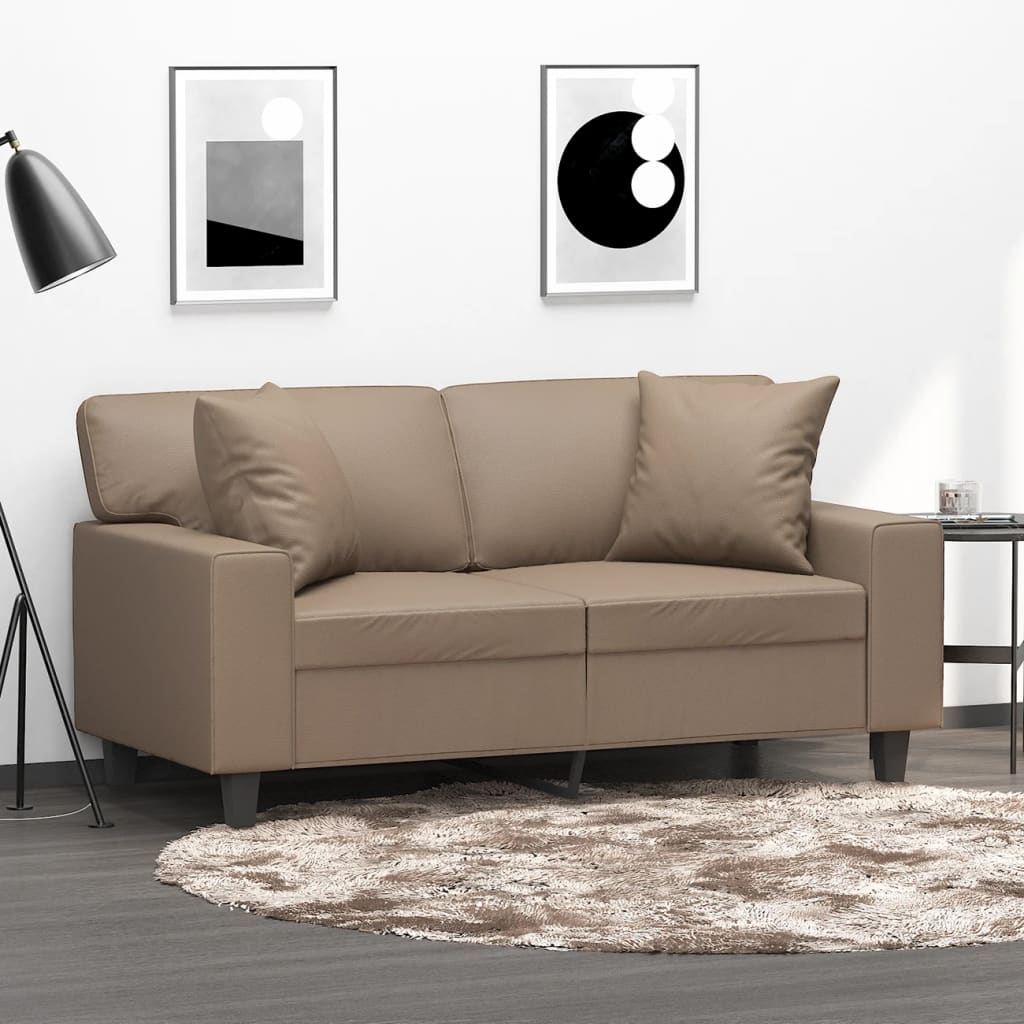Sierkussens 2 st 40x40 cm kunstleer cappuccino is nu te koop bij PeponiXL, paradijselijk wonen!