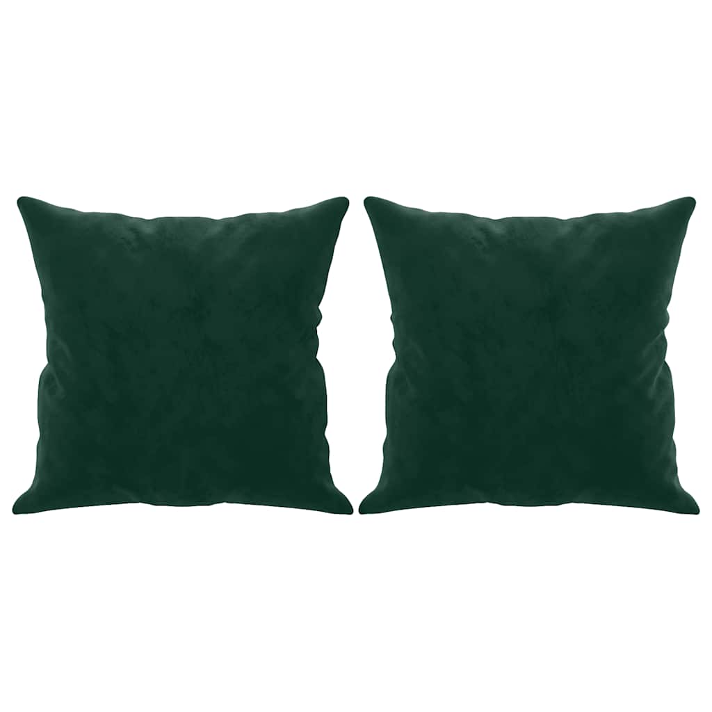 Sierkussens 2 st 40x40 cm fluweel donkergroen is nu te koop bij PeponiXL, paradijselijk wonen!