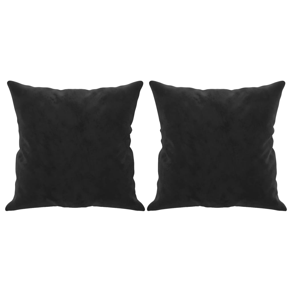 Sierkussens 2 st 40x40 cm fluweel zwart is nu te koop bij PeponiXL, paradijselijk wonen!