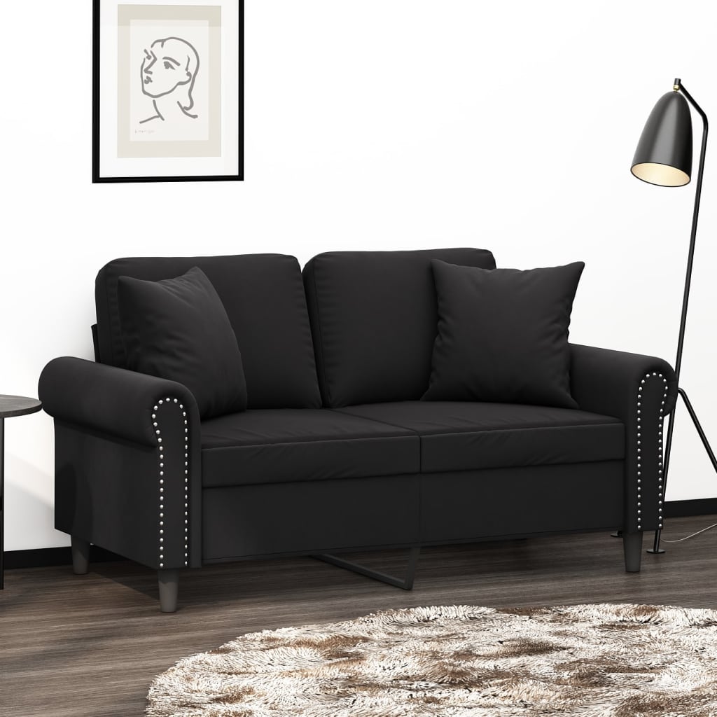 Sierkussens 2 st 40x40 cm fluweel zwart is nu te koop bij PeponiXL, paradijselijk wonen!