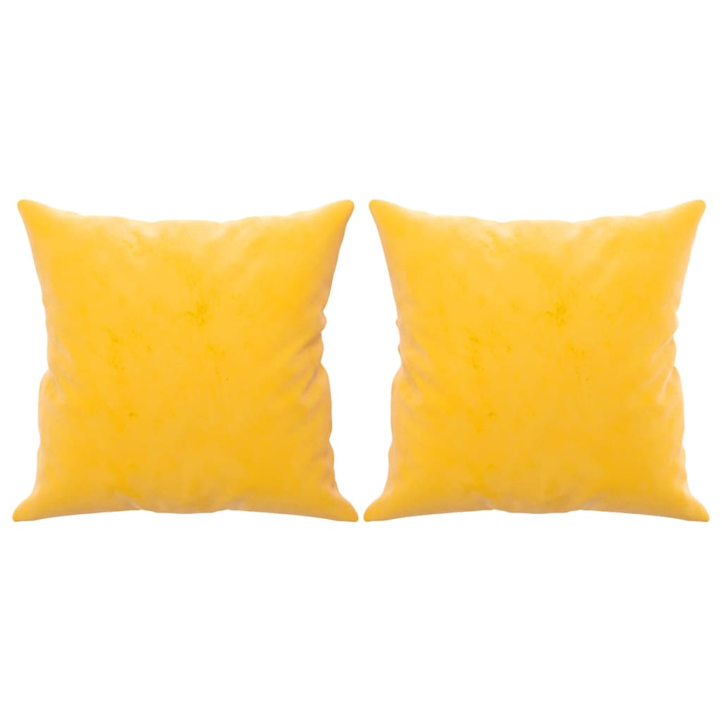 Sierkussens 2 st 40x40 cm fluweel geel is nu te koop bij PeponiXL, paradijselijk wonen!