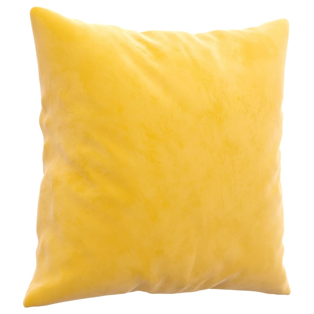 Sierkussens 2 st 40x40 cm fluweel geel is nu te koop bij PeponiXL, paradijselijk wonen!