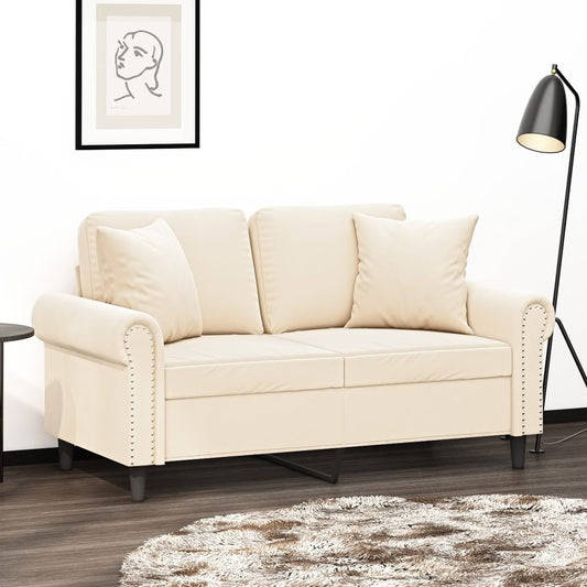 Sierkussens 2 st 40x40 cm fluweel crèmekleurig is nu te koop bij PeponiXL, paradijselijk wonen!