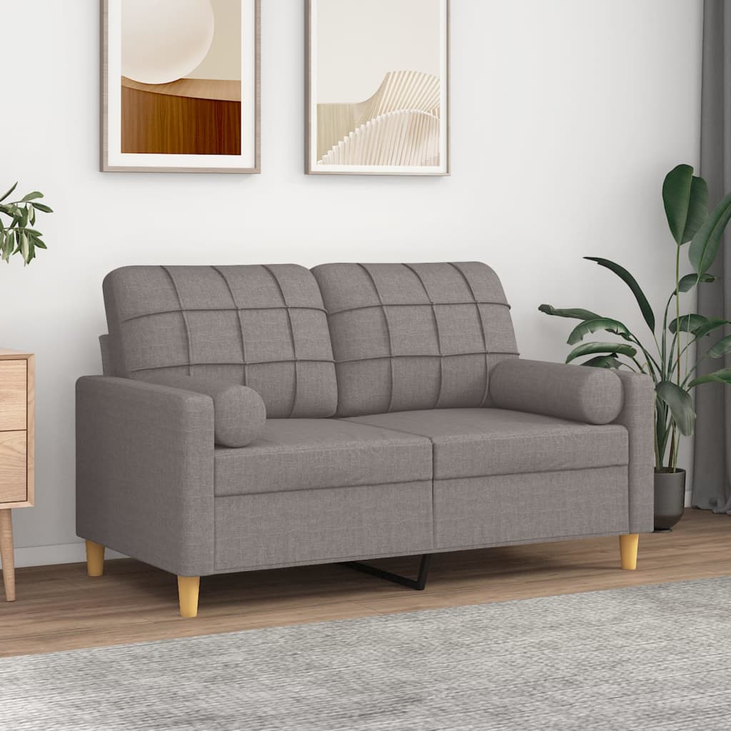 Sierkussens 2 st 15x50 cm stof taupe is nu te koop bij PeponiXL, paradijselijk wonen!