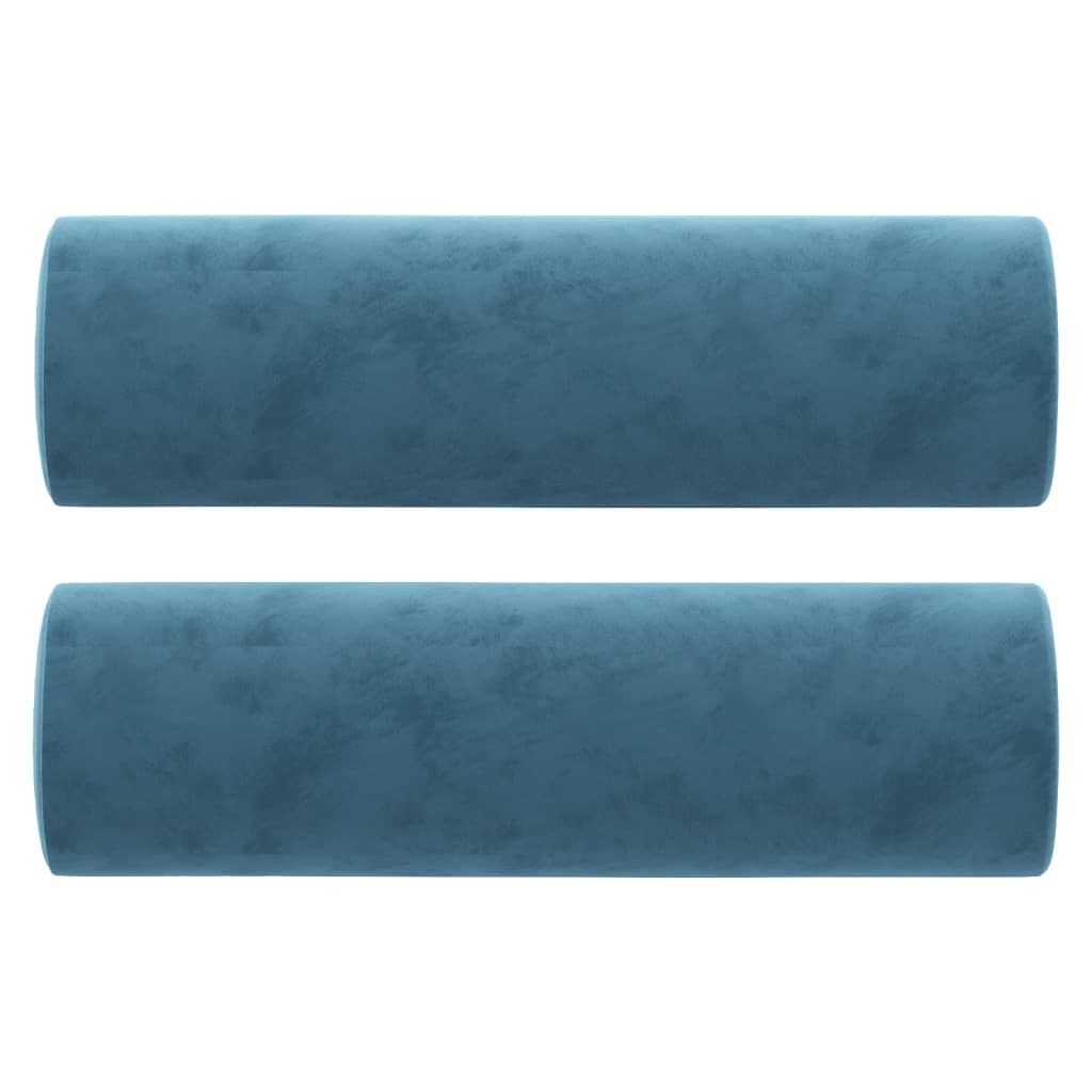 Sierkussens 2 st 15x50 cm fluweel blauw is nu te koop bij PeponiXL, paradijselijk wonen!