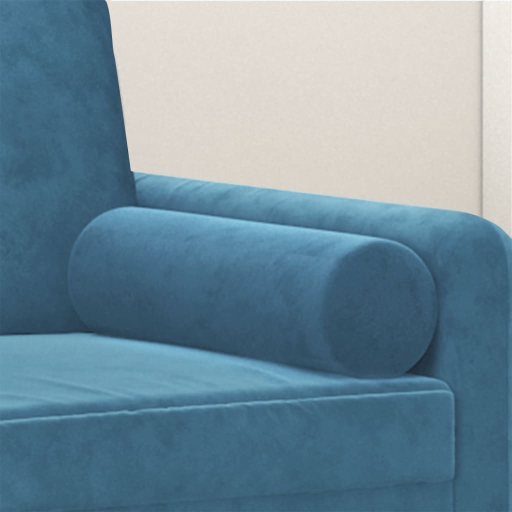 Sierkussens 2 st 15x50 cm fluweel blauw is nu te koop bij PeponiXL, paradijselijk wonen!