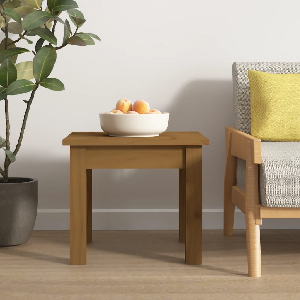 Salontafel 35x35x30 cm massief grenenhout honingbruin is nu te koop bij PeponiXL, paradijselijk wonen!