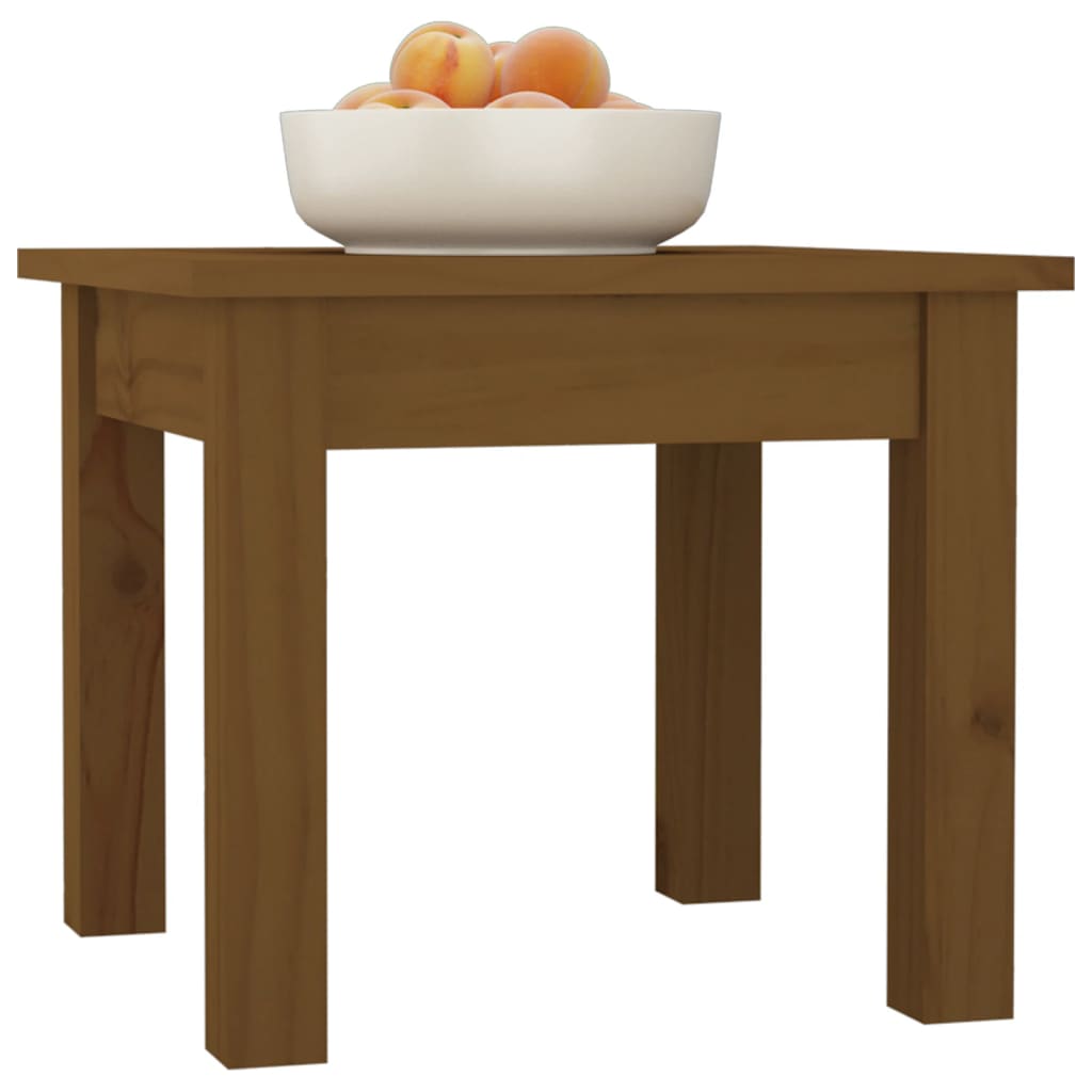 Salontafel 35x35x30 cm massief grenenhout honingbruin is nu te koop bij PeponiXL, paradijselijk wonen!