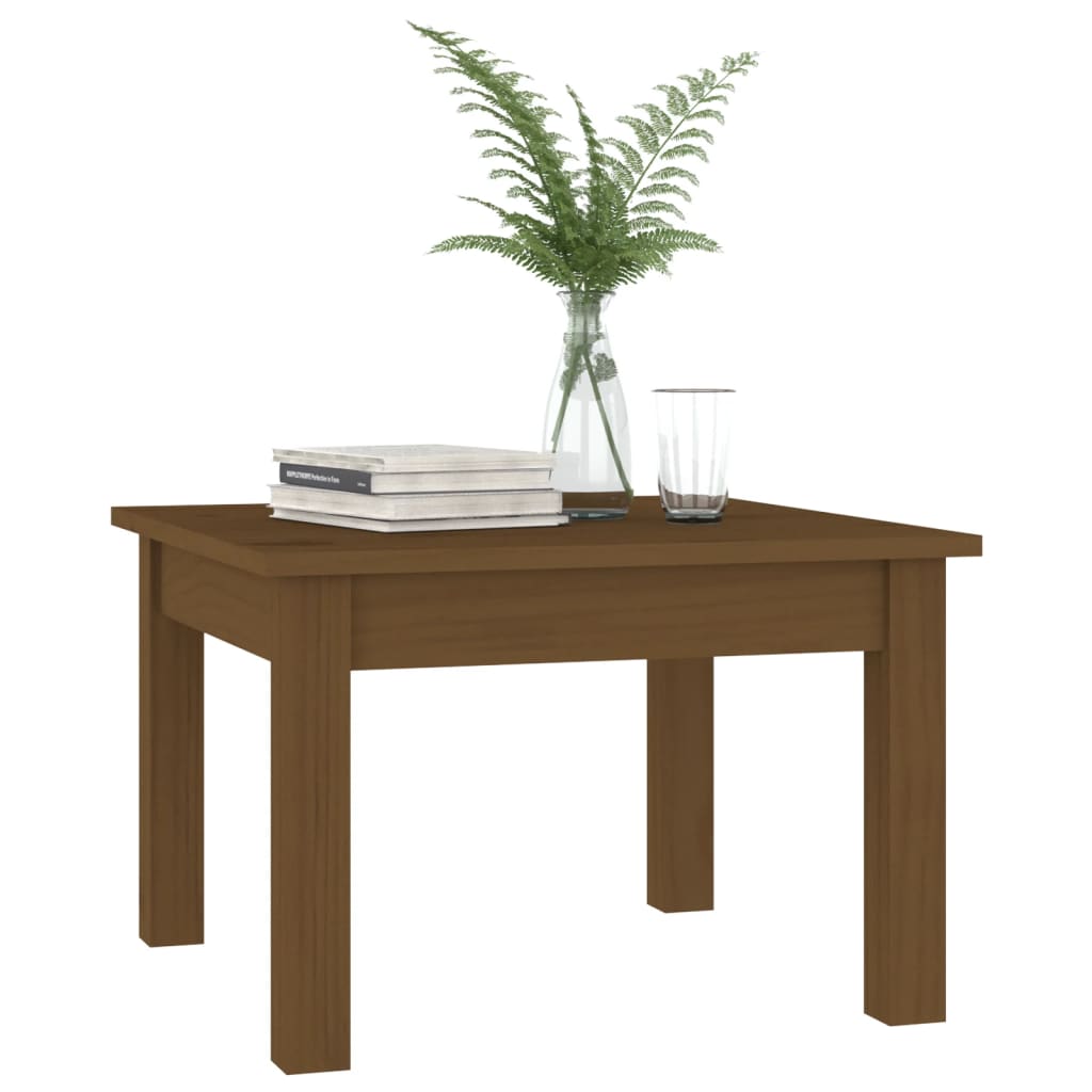 Salontafel 45x45x30 cm massief grenenhout honingbruin is nu te koop bij PeponiXL, paradijselijk wonen!