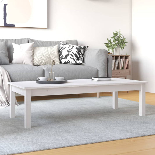 Salontafel 110x50x30 cm massief grenenhout wit is nu te koop bij PeponiXL, paradijselijk wonen!