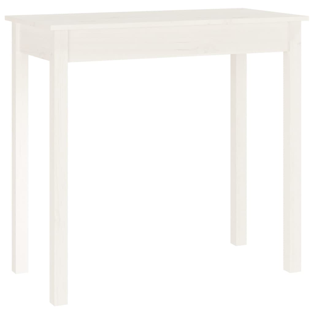 Wandtafel 80x40x75 cm massief grenenhout wit is nu te koop bij PeponiXL, paradijselijk wonen!