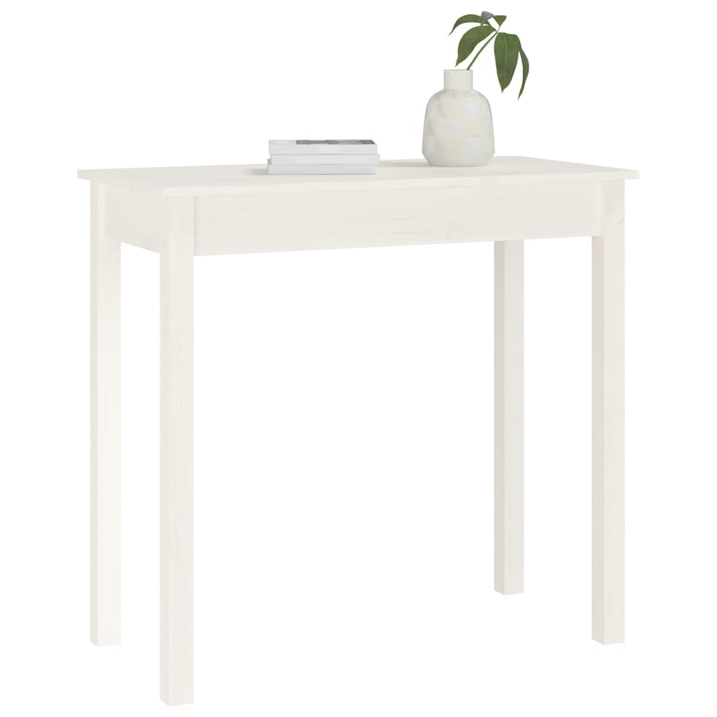 Wandtafel 80x40x75 cm massief grenenhout wit is nu te koop bij PeponiXL, paradijselijk wonen!