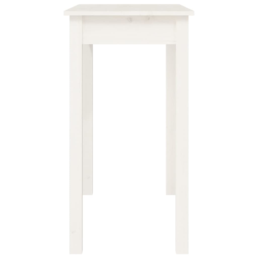 Wandtafel 80x40x75 cm massief grenenhout wit is nu te koop bij PeponiXL, paradijselijk wonen!