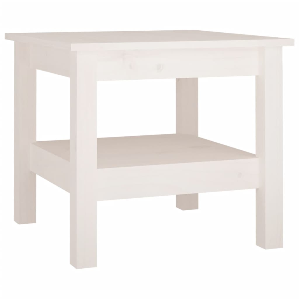 Salontafel Wit 45x45x40 cm Massief grenenhout is nu te koop bij PeponiXL, paradijselijk wonen!