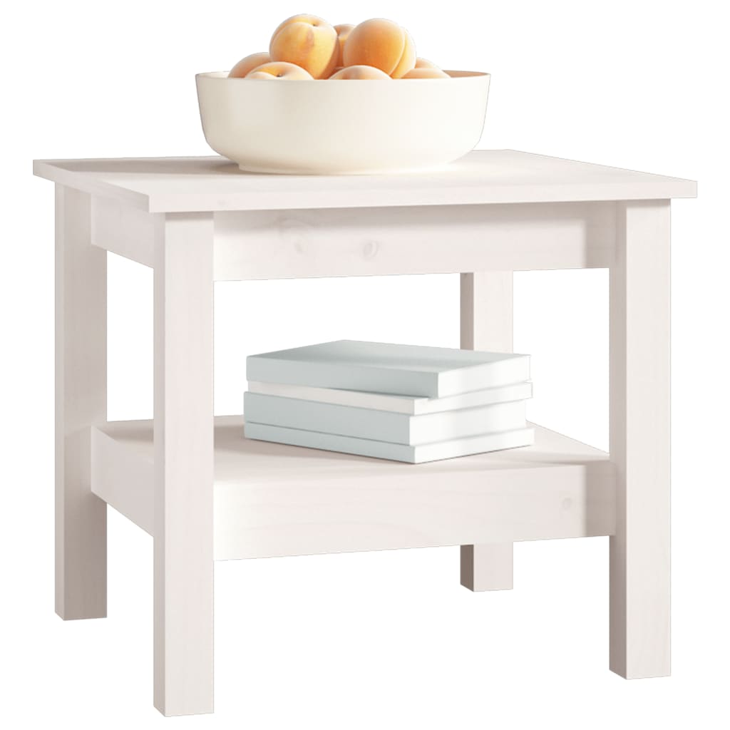 Salontafel Wit 45x45x40 cm Massief grenenhout is nu te koop bij PeponiXL, paradijselijk wonen!