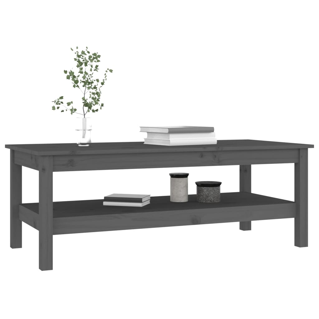 Salontafel 110x50x40 cm massief grenenhout grijs is nu te koop bij PeponiXL, paradijselijk wonen!