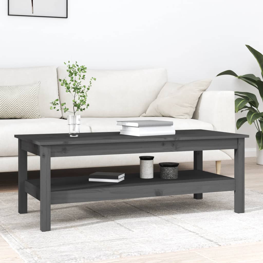 Salontafel 110x50x40 cm massief grenenhout grijs is nu te koop bij PeponiXL, paradijselijk wonen!