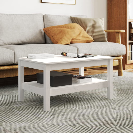 Salontafel 80x50x40 cm massief grenenhout wit is nu te koop bij PeponiXL, paradijselijk wonen!