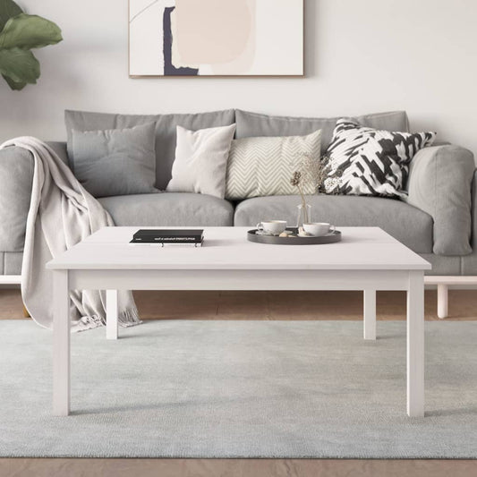 Salontafel 100x100x40 cm massief grenenhout wit is nu te koop bij PeponiXL, paradijselijk wonen!