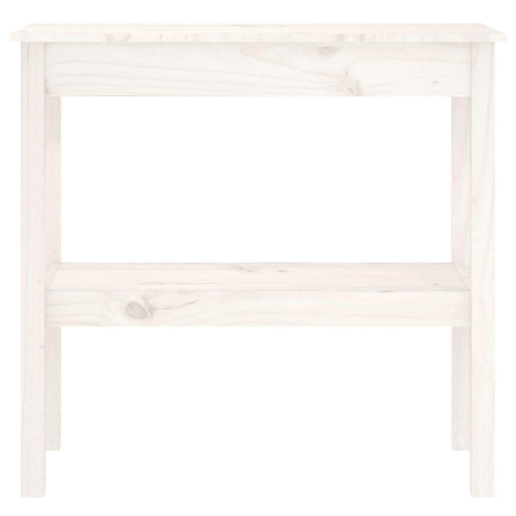 Wandtafel 80x40x75 cm massief grenenhout wit is nu te koop bij PeponiXL, paradijselijk wonen!