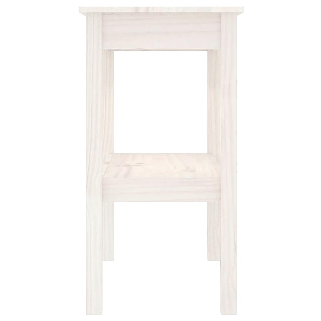 Wandtafel 80x40x75 cm massief grenenhout wit is nu te koop bij PeponiXL, paradijselijk wonen!