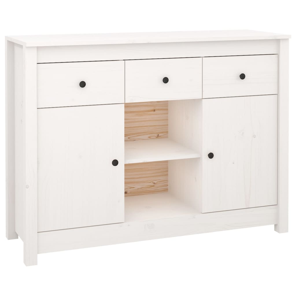 Dressoir 100x35x74,5 cm massief grenenhout wit is nu te koop bij PeponiXL, paradijselijk wonen!