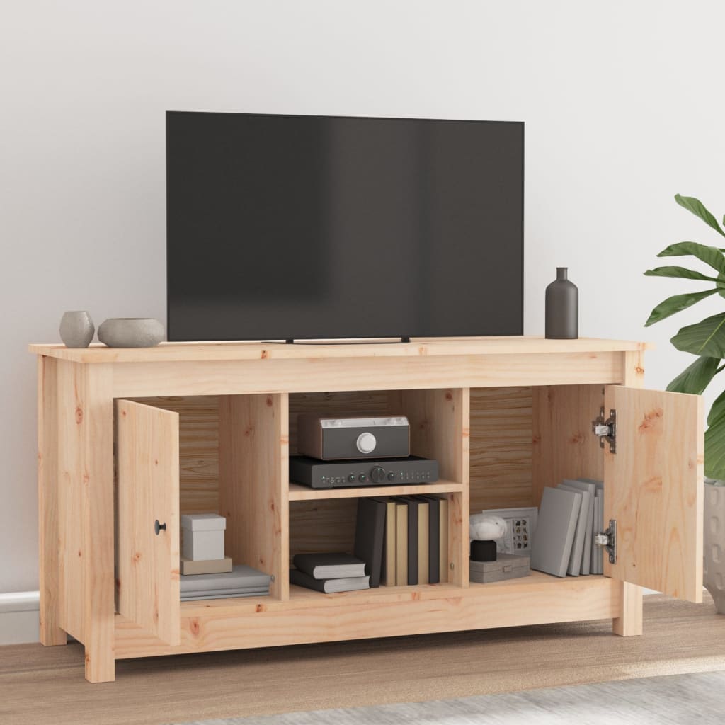 Tv-meubel 103x36,5x52 cm massief grenenhout is nu te koop bij PeponiXL, paradijselijk wonen!
