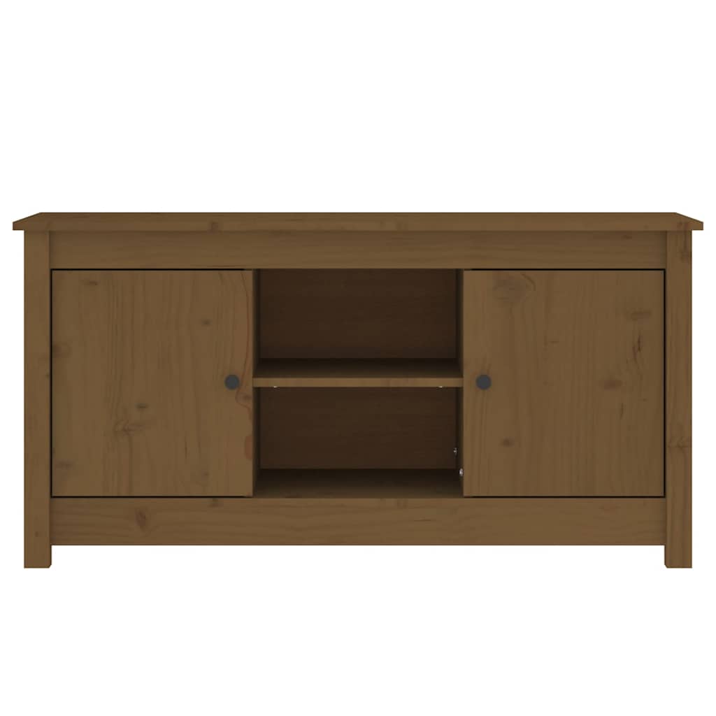 Tv-meubel 103x36,5x52 cm massief grenenhout honingbruin is nu te koop bij PeponiXL, paradijselijk wonen!