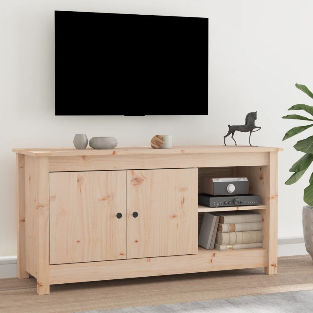 Tv-meubel 103x36,5x52 cm massief grenenhout is nu te koop bij PeponiXL, paradijselijk wonen!