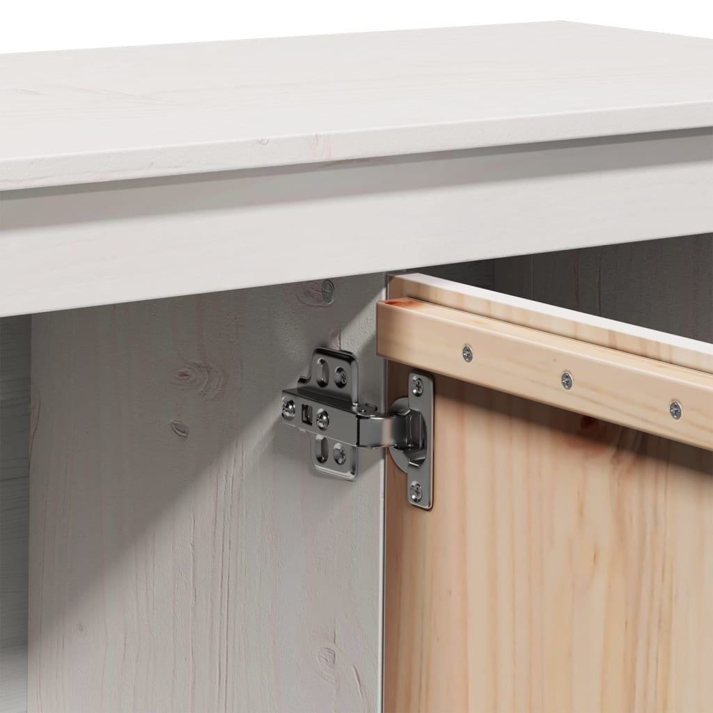 Tv-meubel 103x36,5x52 cm massief grenenhout wit is nu te koop bij PeponiXL, paradijselijk wonen!