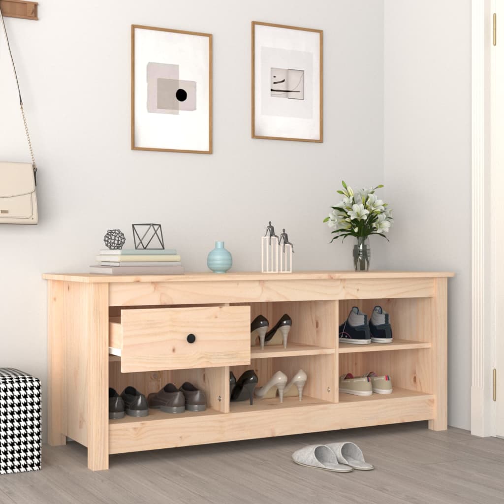 Schoenenkast 110x38x45,5 cm massief grenenhout is nu te koop bij PeponiXL, paradijselijk wonen!
