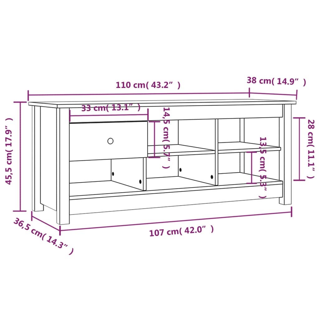 Schoenenkast 110x38x45,5 cm massief grenenhout is nu te koop bij PeponiXL, paradijselijk wonen!