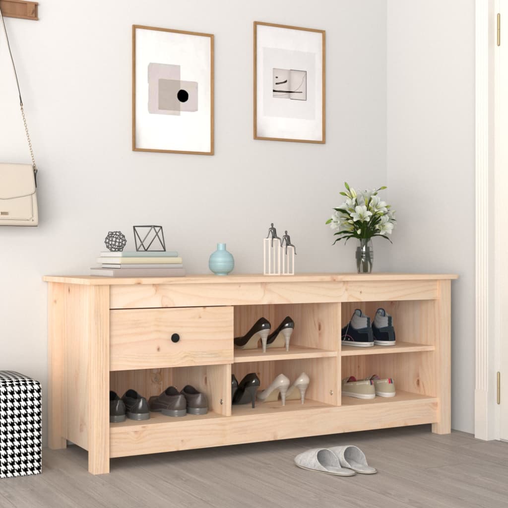 Schoenenkast 110x38x45,5 cm massief grenenhout is nu te koop bij PeponiXL, paradijselijk wonen!