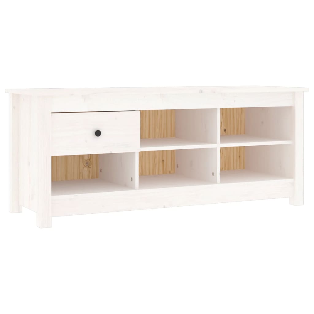 Schoenenkast 110x38x45,5 cm massief grenenhout wit is nu te koop bij PeponiXL, paradijselijk wonen!