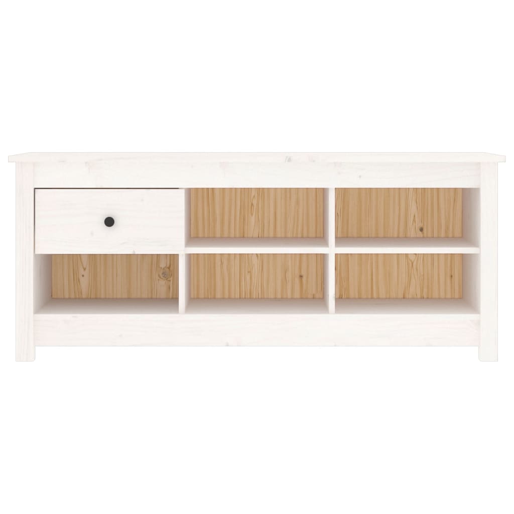 Schoenenkast 110x38x45,5 cm massief grenenhout wit is nu te koop bij PeponiXL, paradijselijk wonen!