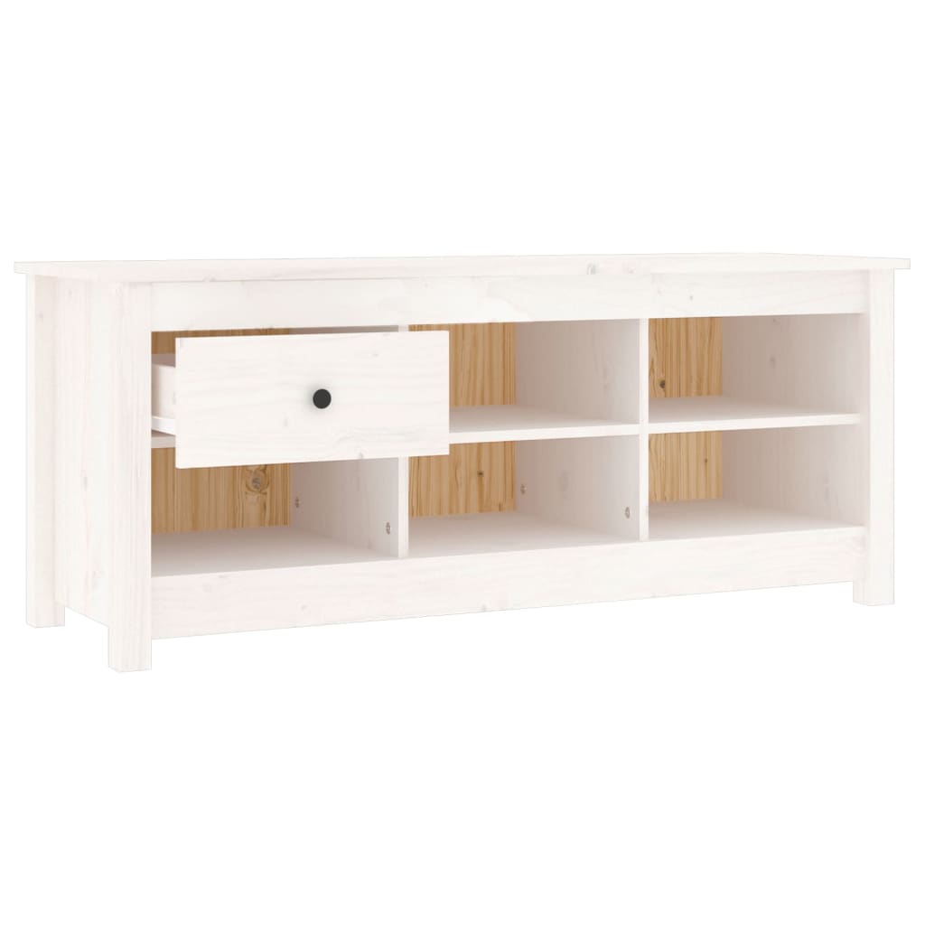 Schoenenkast 110x38x45,5 cm massief grenenhout wit is nu te koop bij PeponiXL, paradijselijk wonen!