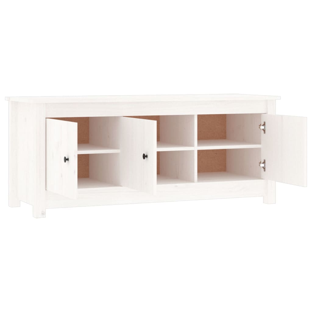 Schoenenkast 110x38x45,5 cm massief grenenhout wit is nu te koop bij PeponiXL, paradijselijk wonen!