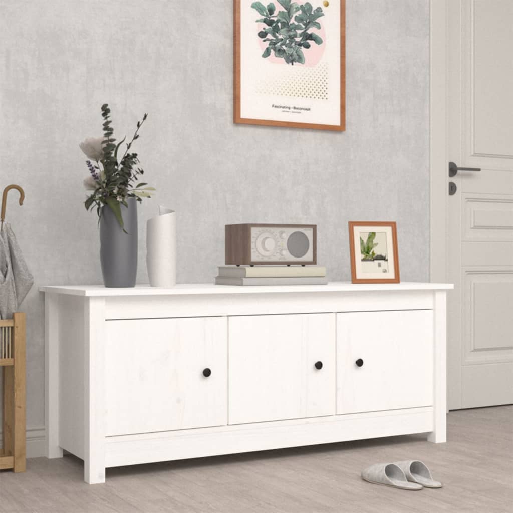 Schoenenkast 110x38x45,5 cm massief grenenhout wit is nu te koop bij PeponiXL, paradijselijk wonen!